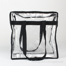 Clear Vinyl PVC Tote Bag WithLong Shoulder Strap